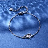 Scorpion Mignon Hip Hop Style Simple Acier Inoxydable 201 Bracelets En Masse main image 3