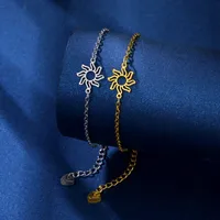 Soleil Mignon Hip Hop Bohémien Acier Inoxydable 201 Bracelets En Masse main image 1