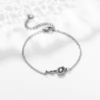 Fleur Décontractée Femme Style Simple Acier Inoxydable 201 Bracelets En Masse main image 4
