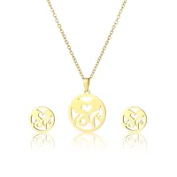 Bohemian Simple Style Classic Style 201 Stainless Steel Love Women's Jewelry Set main image 5
