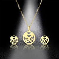 Bohemian Simple Style Classic Style 201 Stainless Steel Love Women's Jewelry Set main image 3