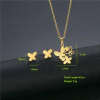 Bohémien Style Simple Style Classique Acier Inoxydable 201 Fleur Femmes Ensemble De Bijoux main image 2