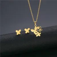Bohemian Simple Style Classic Style 201 Stainless Steel Flower Women's Jewelry Set main image 4
