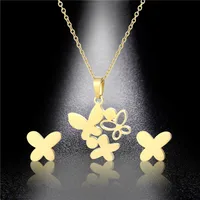 Bohemian Simple Style Classic Style 201 Stainless Steel Flower Women's Jewelry Set main image 3