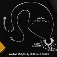 Sun Star Wreath Modern Style Commute Shiny 304 Stainless Steel Necklace Lobster Trigger Clasp Closure sku image 4
