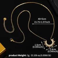 Sun Star Wreath Modern Style Commute Shiny 304 Stainless Steel Necklace Lobster Trigger Clasp Closure sku image 9