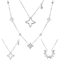 Sun Star Wreath Modern Style Commute Shiny 304 Stainless Steel Necklace Lobster Trigger Clasp Closure main image 1