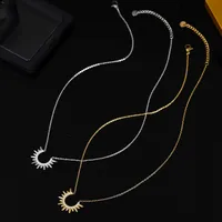Sun Star Wreath Modern Style Commute Shiny 304 Stainless Steel Necklace Lobster Trigger Clasp Closure main image 2