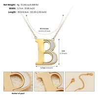 Letter Lady Classic Style Commute Shell 304 Stainless Steel Pendant Necklace Lobster Trigger Clasp Closure sku image 2