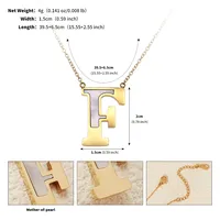 Letter Lady Classic Style Commute Shell 304 Stainless Steel Pendant Necklace Lobster Trigger Clasp Closure sku image 6