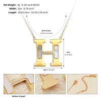 Letter Lady Classic Style Commute Shell 304 Stainless Steel Pendant Necklace Lobster Trigger Clasp Closure sku image 8