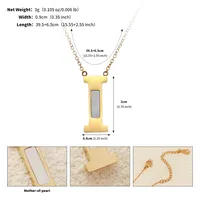 Letter Lady Classic Style Commute Shell 304 Stainless Steel Pendant Necklace Lobster Trigger Clasp Closure sku image 9