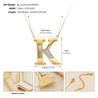 Letter Lady Classic Style Commute Shell 304 Stainless Steel Pendant Necklace Lobster Trigger Clasp Closure sku image 11