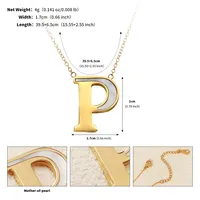 Letter Lady Classic Style Commute Shell 304 Stainless Steel Pendant Necklace Lobster Trigger Clasp Closure sku image 15