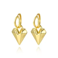 1 Pair Red Heart IG Style Elegant Glam Copper 18K Gold Plated White Gold Plated Polishing Plating Drop Earrings main image 7