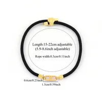 Letter Oval Simple Style Classic Style 304 Stainless Steel Nylon Bracelets Wholesale main image 2