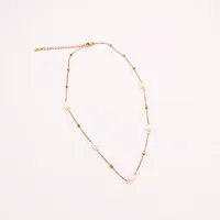 Perla Retro Lujoso Estilo Clásico Perlas De Agua Dulce Acero Inoxidable 304 Chapados En Oro De 18K Collar Pulido Enchapado Cierre Con Gatillo De Langosta main image 6