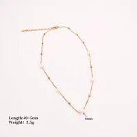 Pearl Retro Luxurious Classic Style Freshwater Pearl 304 Stainless Steel 18K Gold Plated Necklace Polishing Plating Lobster Trigger Clasp Closure sku image 1
