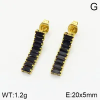 1 Par Líneas Rectángulo Elegante Señora Vacaciones Acero Inoxidable 304 Chapados En Oro De 18K Perlas Artificiales Circón Enchapado Embutido Pendientes De Gota main image 2