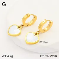 1 Paire Star Lune Forme De Cœur Élégant Femme Style Classique Acier Inoxydable 304 Plaqué Or 18K Boucles D'oreilles main image 5