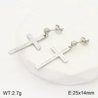 1 Paire Traverser Élégant Femme Style Simple Acier Inoxydable 304 Plaqué Or 18K Boucles D'oreilles main image 7