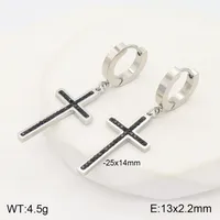 1 Paire Traverser Élégant Femme Style Simple Acier Inoxydable 304 Plaqué Or 18K Boucles D'oreilles main image 2