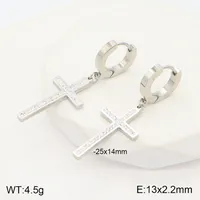 1 Pair Cross Elegant Lady Simple Style 304 Stainless Steel 18K Gold Plated Drop Earrings main image 5