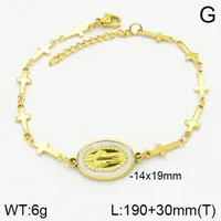 Traverser Lune Œil Décontractée Élégant Plaqué Or 18K Acier Inoxydable 304 Bracelets En Masse main image 7