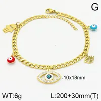 Traverser Lune Œil Décontractée Élégant Plaqué Or 18K Acier Inoxydable 304 Bracelets En Masse main image 6