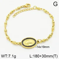 Cross Moon Eye Casual Elegant 18K Gold Plated 304 Stainless Steel Bracelets In Bulk main image 5