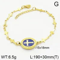 Traverser Lune Œil Décontractée Élégant Plaqué Or 18K Acier Inoxydable 304 Bracelets En Masse main image 3