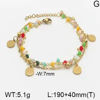 Cross Moon Eye Casual Elegant 18K Gold Plated 304 Stainless Steel Beaded Bracelets Wholesale main image 8