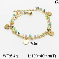 Cross Moon Eye Casual Elegant 18K Gold Plated 304 Stainless Steel Beaded Bracelets Wholesale main image 3