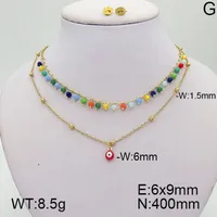 Décontractée Élégant Mignon Acier Inoxydable 304 Œil Placage Zircon Plaqué Or 18K Femmes Ensemble De Bijoux main image 3