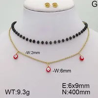 Casual Elegante Lindo Acero Inoxidable 304 Ojo Enchapado Circón Chapados En Oro De 18K Mujeres Conjunto De Joyas main image 2