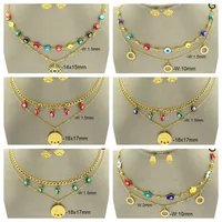 Casual Elegant Cute 304 Stainless Steel Eye Plating Zircon 18K Gold Plated Women's Jewelry Set main image 1