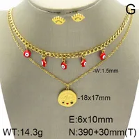 Casual Elegant Cute 304 Stainless Steel Eye Plating Zircon 18K Gold Plated Women's Jewelry Set main image 2