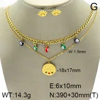 Casual Elegant Cute 304 Stainless Steel Eye Plating Zircon 18K Gold Plated Women's Jewelry Set main image 3