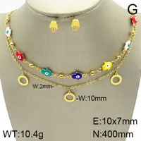 Casual Elegant Cute 304 Stainless Steel Eye Plating Zircon 18K Gold Plated Women's Jewelry Set main image 5