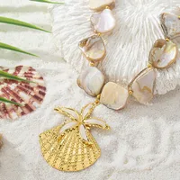 Scallop Starfish Marine Style Alloy Shell Pendant Necklace Wholesale main image 5