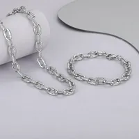 Estilo Vintage Acero Titanio Geométrico Enchapado Hombres Pulsera Collar main image 1