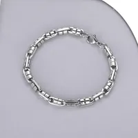 Hip Hop Style Classique Acier Au Titane Géométrique Hommes Bracelets Collier main image 2