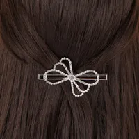 Women's Bow Knot Elegant Cute Lady Rhinestone Hair Clip main image 1