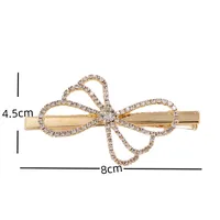 Women's Bow Knot Elegant Cute Lady Rhinestone Hair Clip main image 2