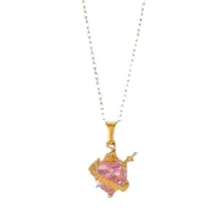 Cross Heart Shape Flower IG Style Zircon 304 Stainless Steel Alloy Pendant Necklace Wholesale main image 5
