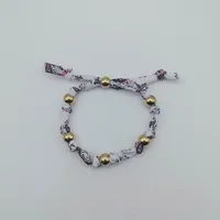 Printing Flower Retro Bohemian Cloth Titanium Steel Bracelets Wholesale sku image 1