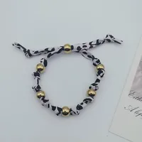 Printing Flower Retro Bohemian Cloth Titanium Steel Bracelets Wholesale sku image 5