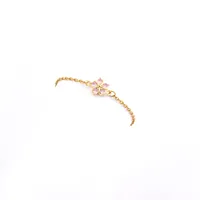 Peach Blossom Cute Simple Style Commute Artificial Crystal 201 Stainless Steel Artificial Crystal Copper Bracelets Wholesale main image 3