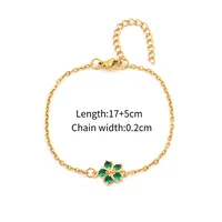 Peach Blossom Cute Simple Style Commute Artificial Crystal 201 Stainless Steel Artificial Crystal Copper Bracelets Wholesale sku image 3