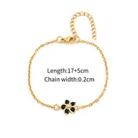 Peach Blossom Cute Simple Style Commute Artificial Crystal 201 Stainless Steel Artificial Crystal Copper Bracelets Wholesale sku image 5